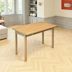 Tables À Manger Rectangulaires|Tables À Manger En Bois|ORINA Table pliante cuisine plateau effet bois 50-70 cm