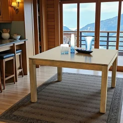 Tables À Manger Carrées|Tables À Manger En Bois|Helena Table repas carrée hévéa 125cm