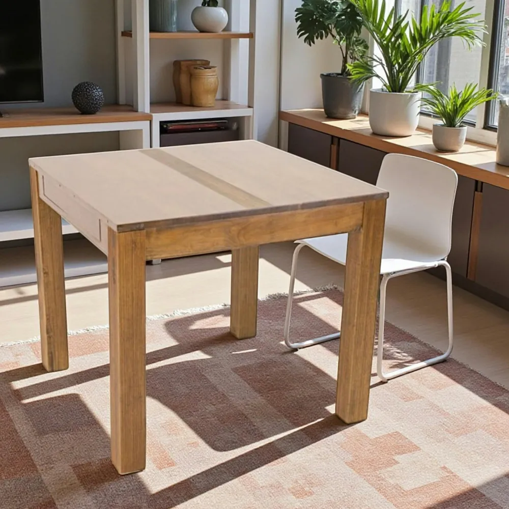 Tables À Manger Carrées|Tables À Manger Extensibles|Gala Table repas extensible hévéa 85/149cm