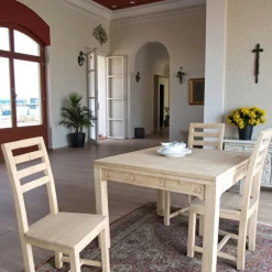 Tables À Manger Extensibles|Tables À Manger En Bois|Tessa Table repas extensible hévéa 100/180cm