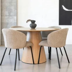 Tables À Manger Rondes|Tables À Manger En Bois|LISBONNE Table ronde en bois clair Ø120 cm