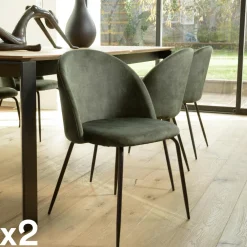 Tables À Manger Rondes|Tables Pied Central|Swing Table ronde en teck massif recyclé 130 cm pied croisé bois