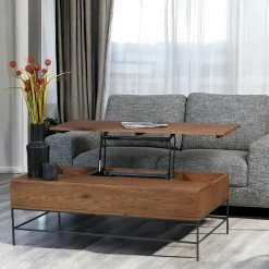 Tables À Manger Rondes|Tables Pied Central|Swing Table ronde en teck massif recyclé 130 cm pied croisé bois