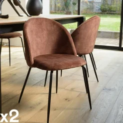 Tables À Manger Rondes|Tables Pied Central|Swing Table ronde en teck massif recyclé 130 cm pied croisé bois