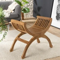 Tables À Manger Rectangulaires|Tables À Manger En Chêne|OKA Table salle à manger bois métal pied croisé 180