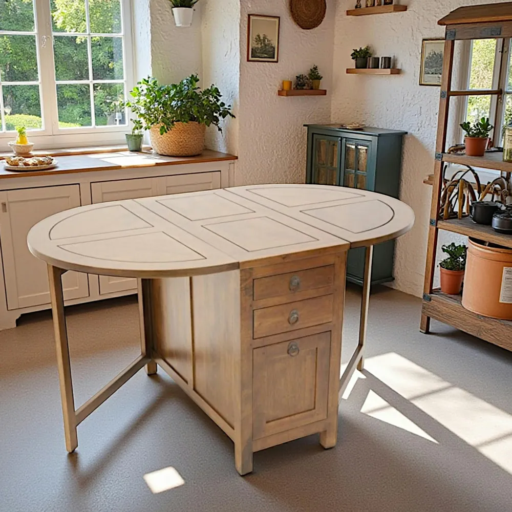 Tables À Manger En Bois|Tradition TABLE ovale pliante 90cm