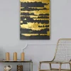 Tableaux / Toiles| Tableau abstrait noir et or – style contemporain