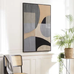 Tableaux / Toiles| Tableau moderne matières et couleurs mixées 83 x 123 cm