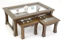 Tables Basses Gigognes|Maori Tables gigognes rectangulaires (lot de 3) hévéa 110x70x45cm