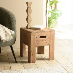 Univers Déco·Maison De Campagne|Bouts De Canapé En Bois|DENVER Tabouret / bout de canapé pin recyclé