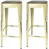 Chaises De Bar Industrielles|LEEDS Tabouret bar jaune (lot de 2)