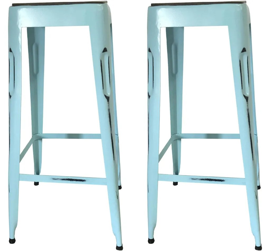 Chaises De Bar Industrielles|LEEDS Tabouret bar jaune (lot de 2)