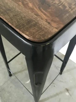 Chaises De Bar Industrielles|LEEDS Tabouret de bar bleu (lot de 2)