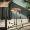 Chaises De Bar Industrielles|Melbourne Tabouret de bar bois massif métal