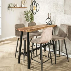 Chaises De Bar Industrielles|Melbourne Tabouret de bar bois massif métal