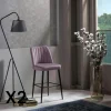Tabourets De Bar En Velours|ROSARIO Tabouret de bar confort en velours lilas (lot de 2)