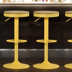 Univers Déco·Loft Industriel|Chaises De Bar Industrielles|LEEDS Tabouret de bar réglable métal noir (lot de 2)