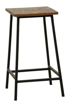 Meubles De Salle À Manger·Tabourets|Loft / Loft Colors Tabouret en Hévéa recyclé coloré et métal 40x40x60cm LOFT COLORS