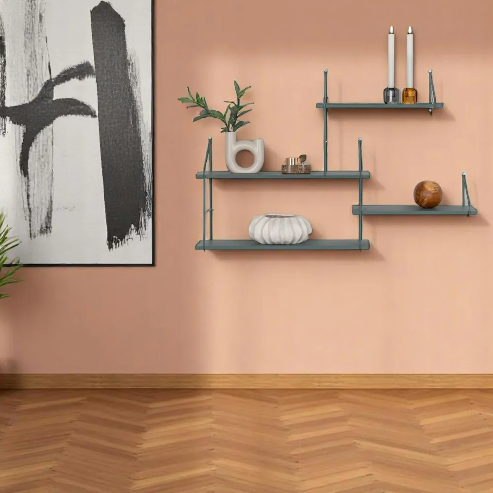 Bibliothèques En Bois|Bibliothèques En Bois|UMEA Étagère murale moderne effet bois clair - 6 niveaux