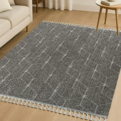 Tapis|Textile·Tapis|ISTANBUL Tapis de salon gris – effet 3D, 120x180 cm