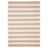Tapis|Textile·Tapis|MENDOZA Tapis d'extérieur écoresponsable - rayures beige/blanc