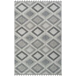 Tapis|Textile·Tapis|ISTANBUL Tapis gris contrasté – losanges, 120x180 cm