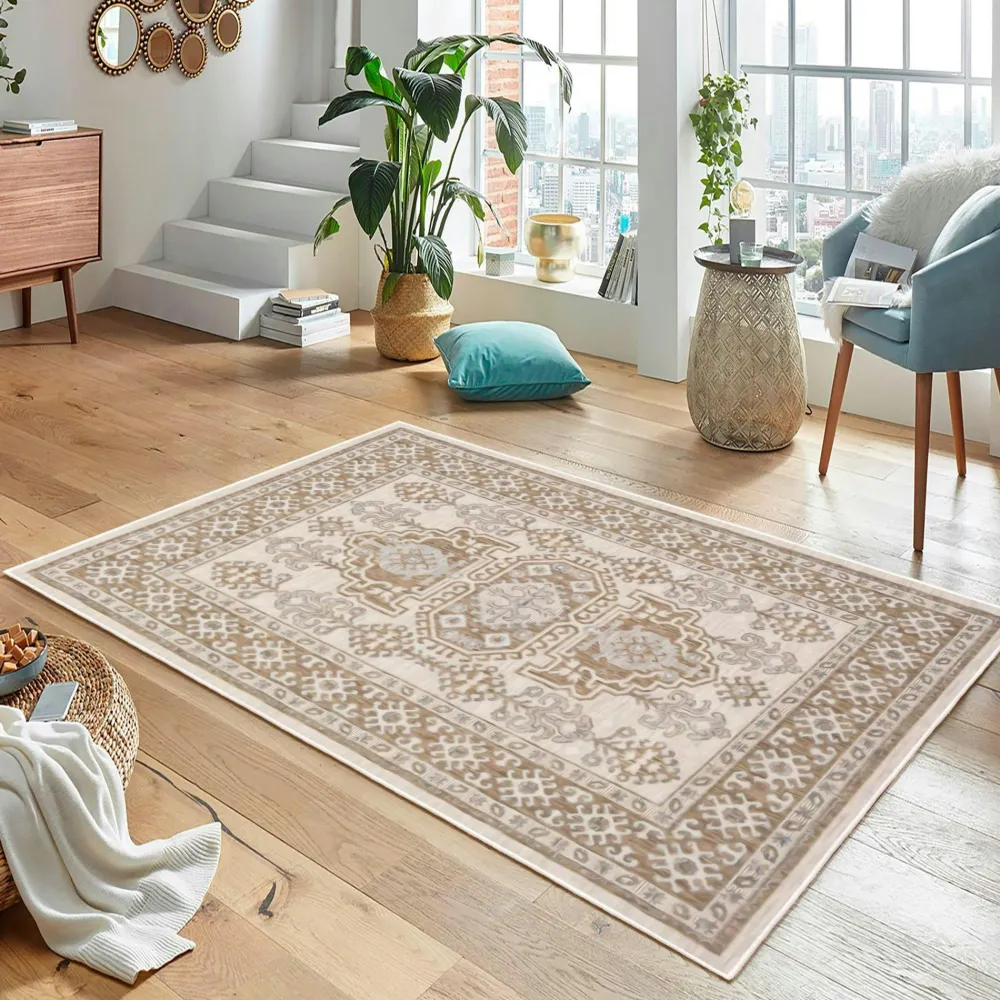 Tapis|Textile·Tapis|ISTANBUL Tapis oriental marron – motifs persans, 160x230 cm