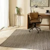 Tapis|Textile·Tapis| Tapis rectangulaire 160 x 230 cm jute et coton marron / noir