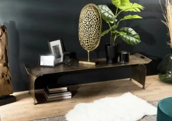 Objets Décoration·Figurines / Statues| Tête de cheval en métal multicolore sur socle H75x47x21cm