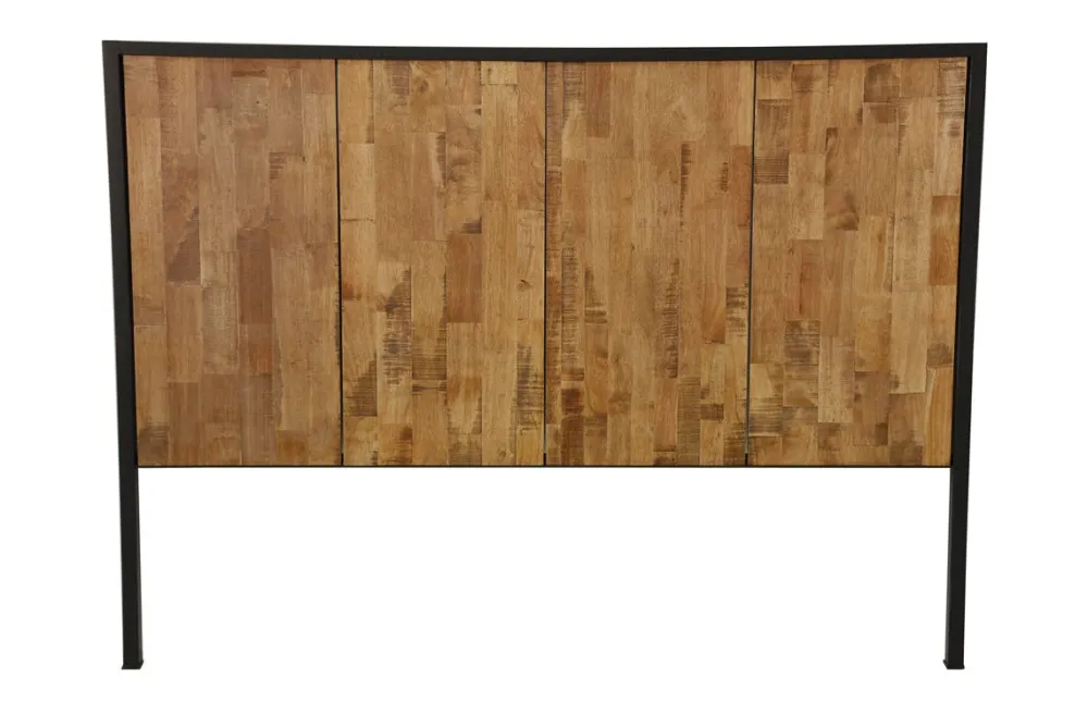 Têtes De Lit En Bois|Têtes De Lit Industrielles|Loft / Loft Colors Tête de Lit en Hévéa recyclé naturel et métal 165x120cm LOFT