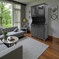 Vaisseliers En Bois|Vaisseliers En Bois|Tradition Vaisselier Hévéa 4 portes vitrées, 3 tiroirs, 2 niches centrales 115x48x205cm