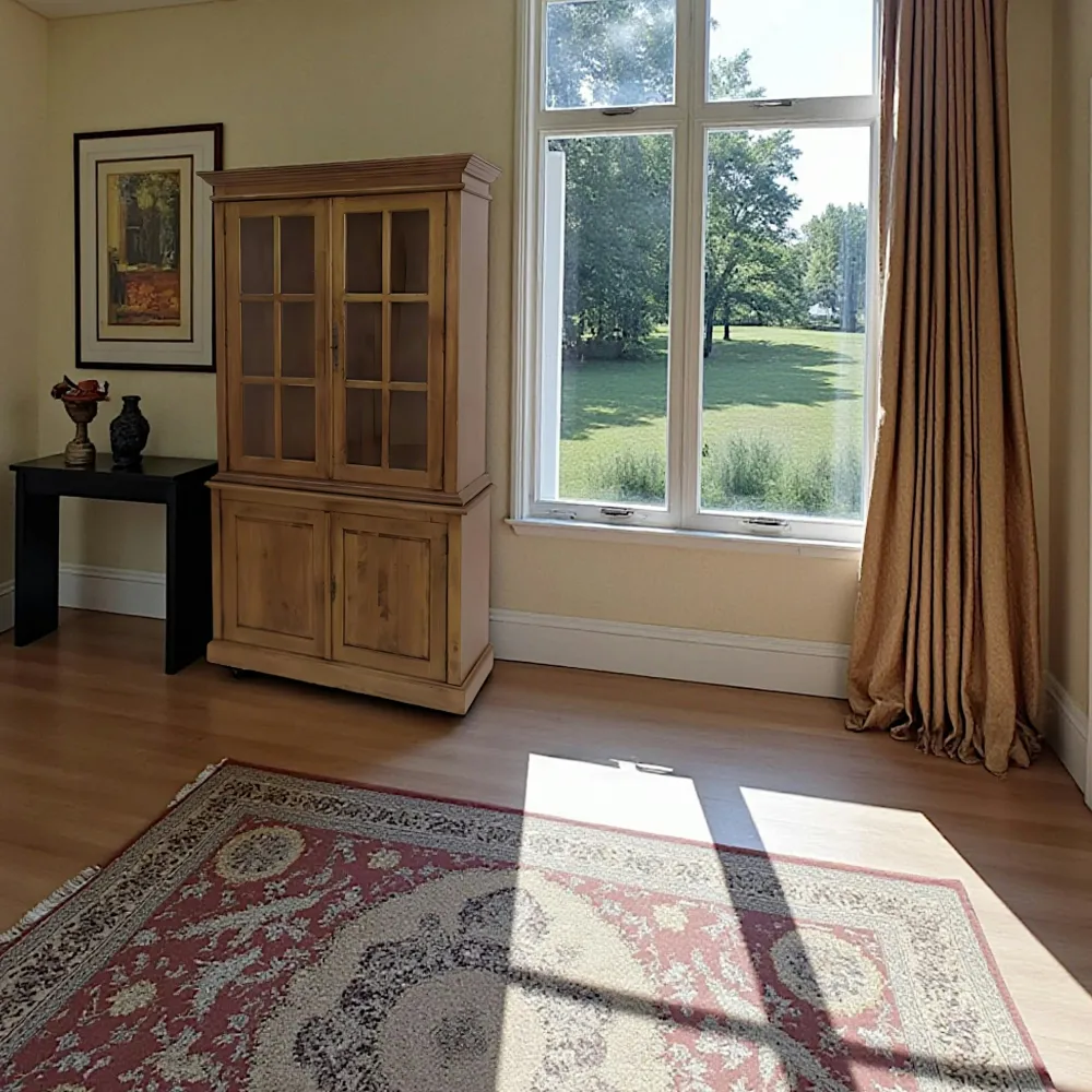 Vaisseliers En Bois|Vaisseliers En Bois|Tradition Vaisselier vitré 4 portes hévéa 115x46x206cm