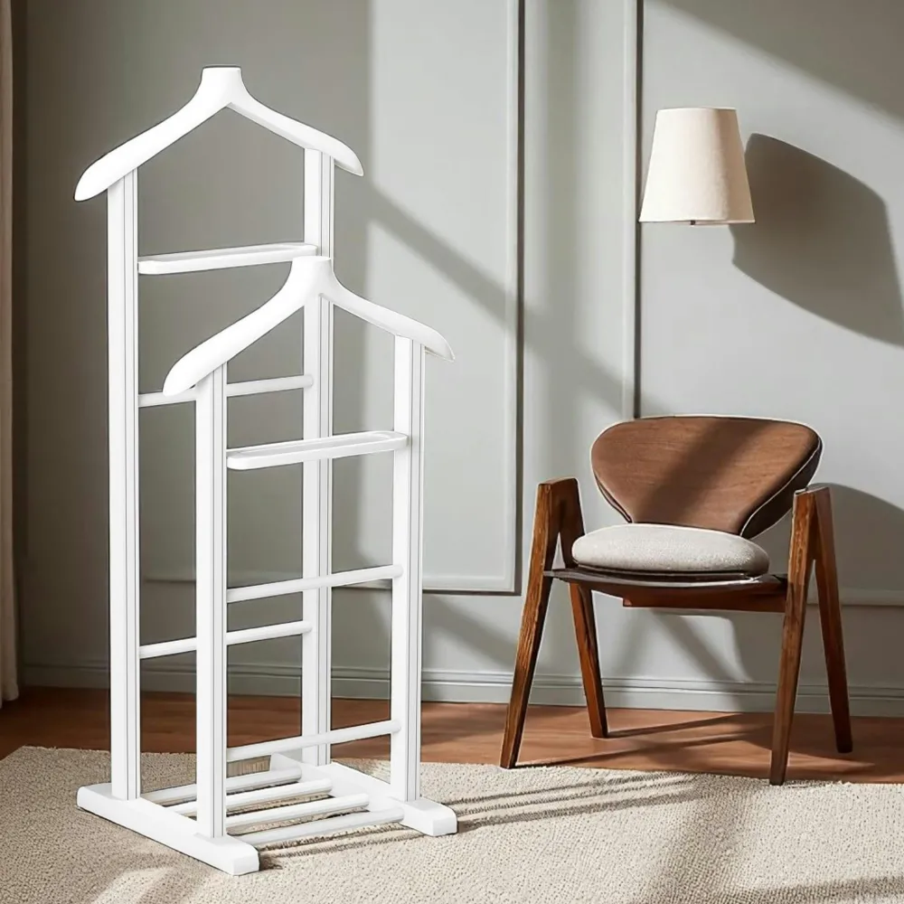 Meubles De Chambre·Valets De Chambre|SITIA Valet de chambre bois clair avec plateau vide-poches