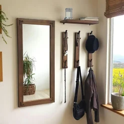 Miroirs|HILO Vestiaire mural - 1 miroir, 3 portemanteaux, 1 étagère